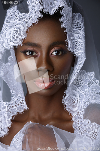 Image of Beautiful black skin bride