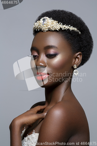 Image of Beautiful black skin bride