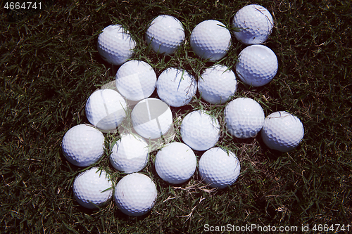 Image of golf balls background