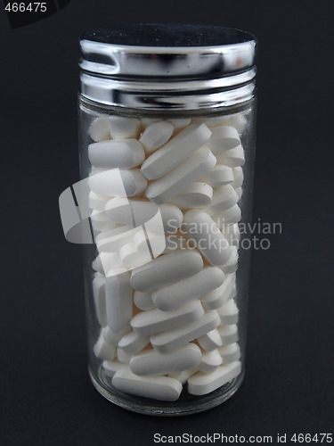 Image of White Pills in Bottle