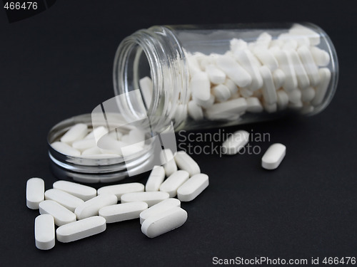 Image of White Pill Bottle Spill