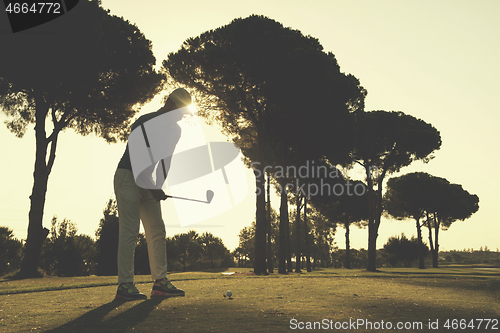 Image of golf player hitting shot