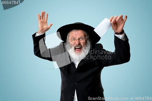 Image of Portrait of a senior orthodox Hasdim Jewish man