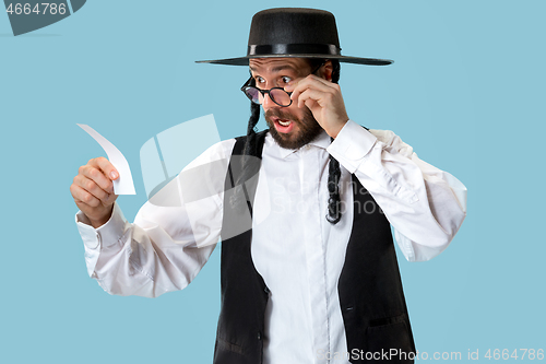 Image of Portrait of a young orthodox Hasdim Jewish man