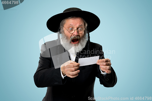 Image of Portrait of a senior orthodox Hasdim Jewish man