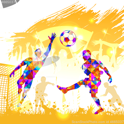 Image of Poster Soccer Player Victory Blow