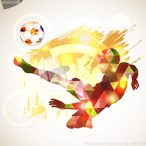 Image of Poster Soccer Player Victory Blow