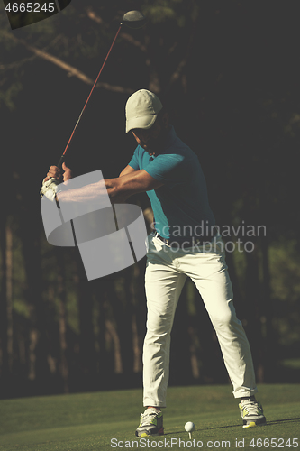 Image of golf player hitting shot