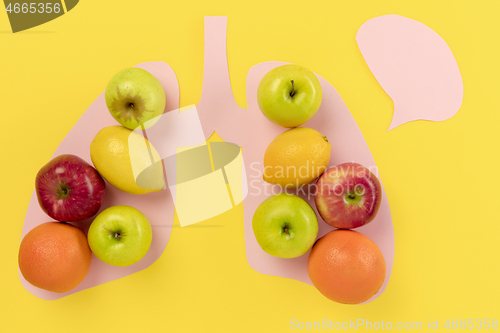 Image of Diet detox super food selection inhuman lungs