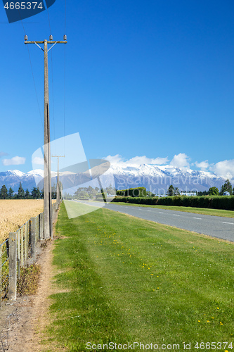 Image of Mount Taylor and Mount Hutt scenery in south New Zealand
