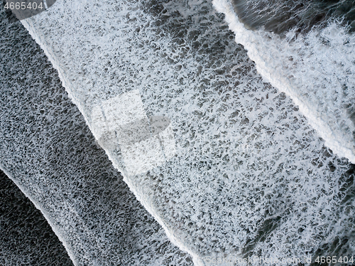 Image of Aerial view on ocean waves