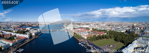 Image of Aerial panorama of St. Petersburg center