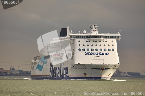 Image of Ferry Leaving the Port of Rotterdam