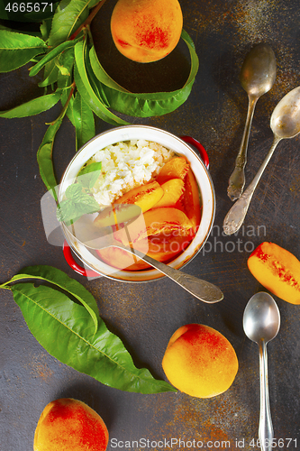 Image of cottage with peach