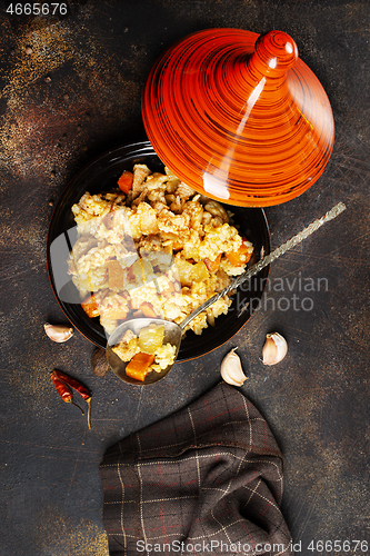 Image of rice with meat