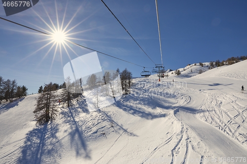 Image of Ski lift at a ski resort