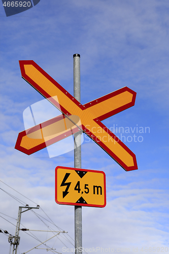 Image of Unattended Railway Crossing Warning Sign