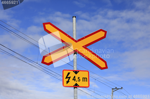 Image of Unattended Railway Crossing Sign