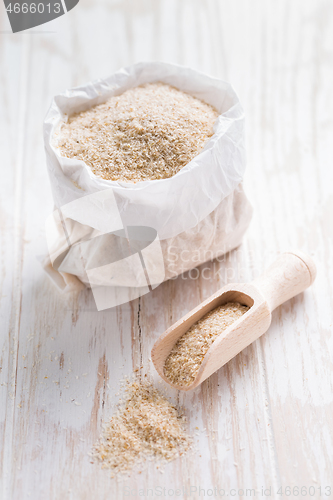 Image of Heap of psyllium husk in small bag