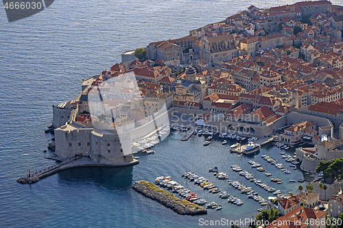 Image of Aeria view on the historical old town Dubrovnik, Croatia