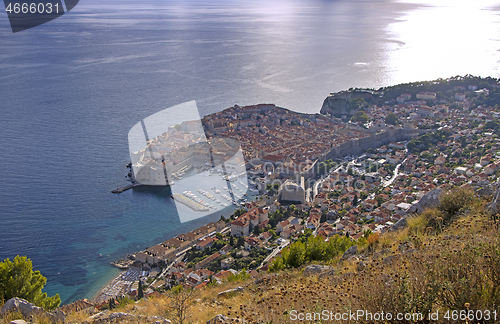 Image of Aeria view on the historical old town Dubrovnik, Croatia
