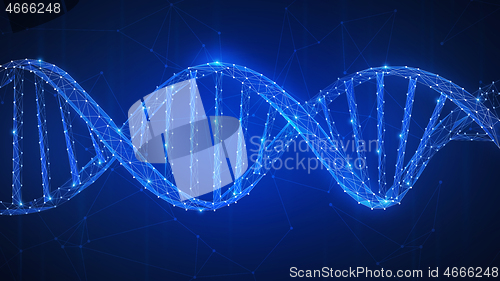 Image of DNA chain futuristic hud banner.