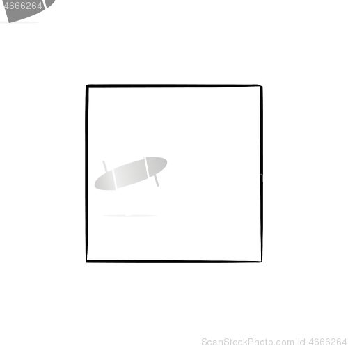 Image of Stop button hand drawn outline doodle icon.