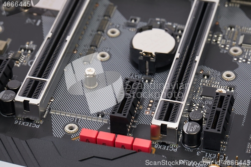 Image of Motherboard detail PCI-e slots for extension cards