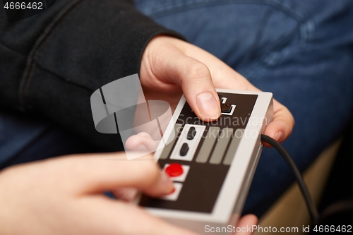 Image of Playing an old gaming console