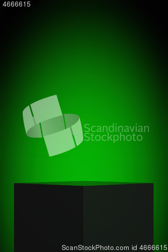 Image of display green light background