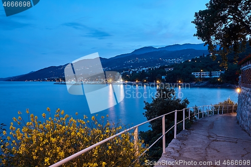 Image of Seaside evening landscape in Opatija, croatia