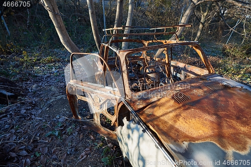 Image of Rusty old car wreck