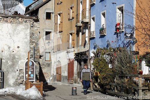 Image of Street view in Briancon, French mountain town