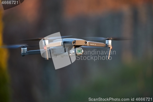 Image of Drone flying outdoors