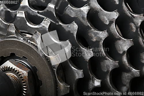 Image of Gear set of a bicycle