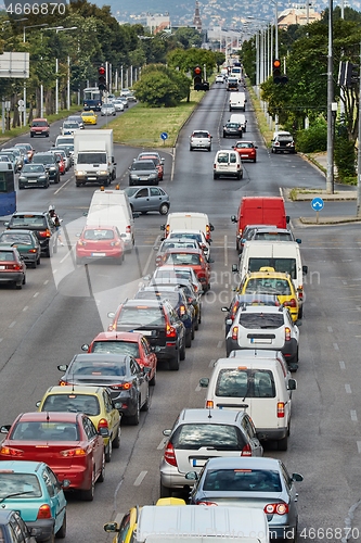 Image of Traffic on on urban rooad