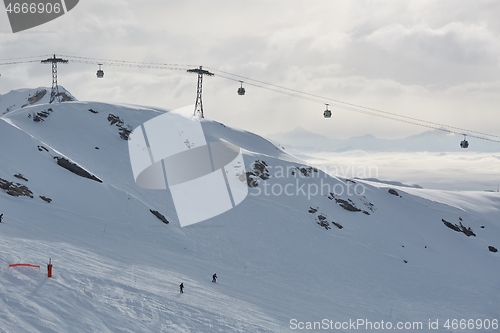 Image of Ski resort winter landscape