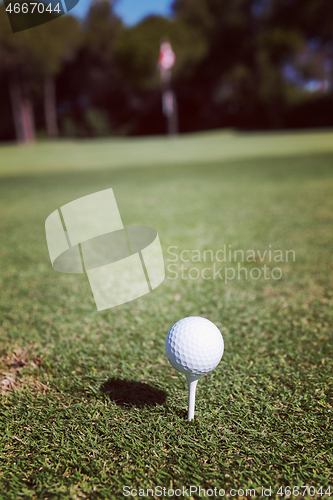 Image of golf ball on tee