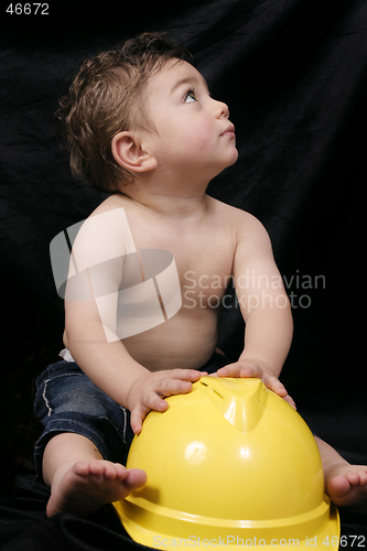 Image of Boy with a construction hat