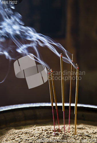 Image of Incence sticks in a Buddhist temple