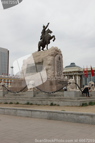 Image of Statue in front of Parliament, Mongolia