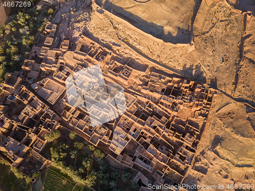 Image of Aerial top view on Ait Ben Haddou