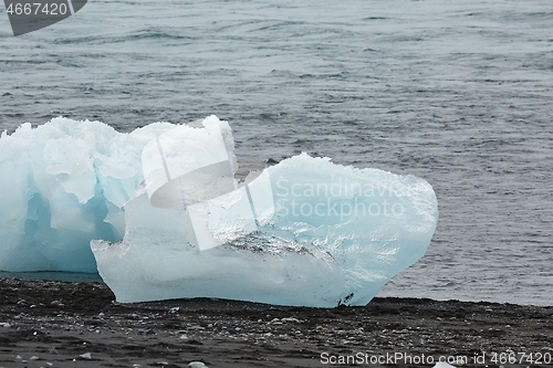 Image of Glacial ice blocks in Iceland