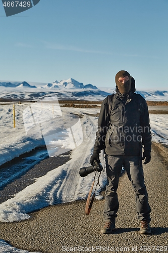 Image of The journey begins where the road ends. Snowy lands in Iceland