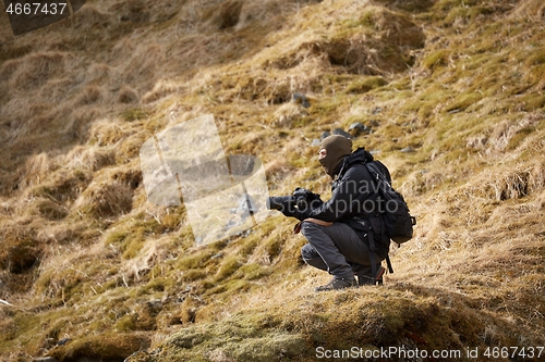 Image of Photographer in Iceland landscape