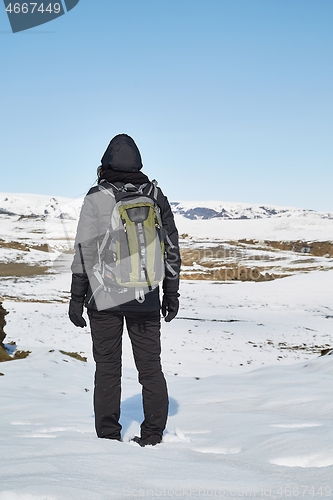 Image of Hiking in winter snow