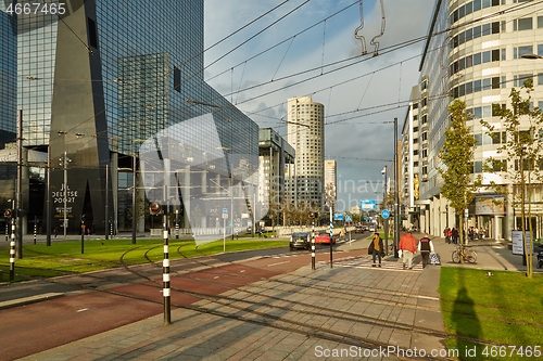 Image of Rotterdam city center view