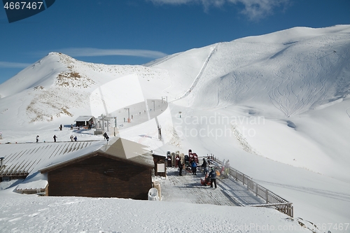 Image of Skiing slopes on the top of Les Orres