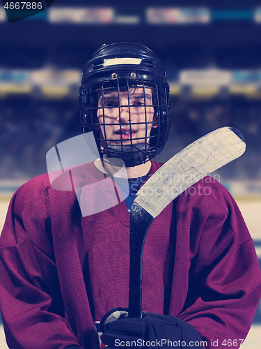 Image of hockey player portrait