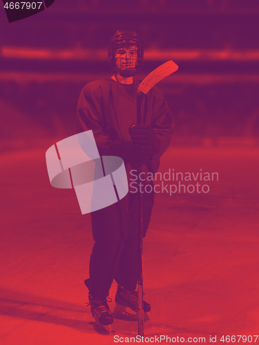 Image of hockey player portrait